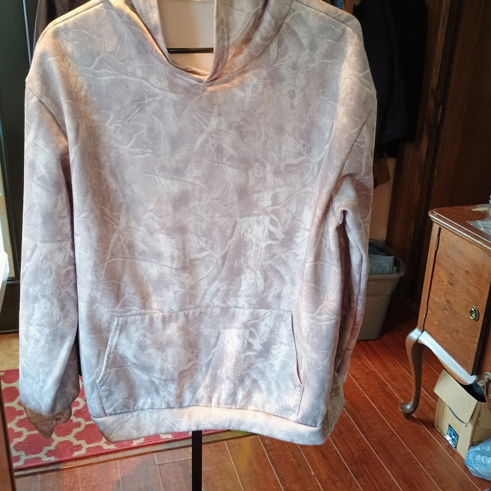 SHEIN Abstract Pattern Cowl Neck Hoodie Bin 17